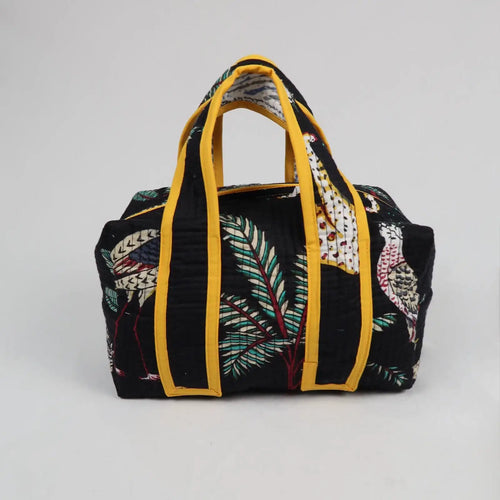 Grande trousse de toilette KRUGER avec fermeture zippée jaune 