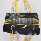 Grande trousse de toilette KRUGER avec fermeture zippée jaune 