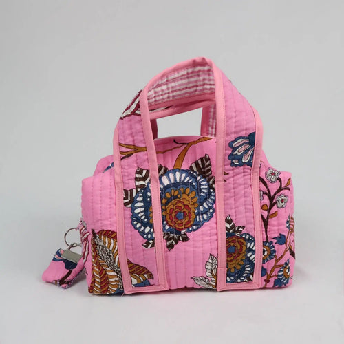 Grande trousse de toilette LOS ANGELES avec fermeture zippée rose 