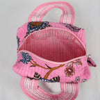 Grande trousse de toilette LOS ANGELES avec fermeture zippée rose 