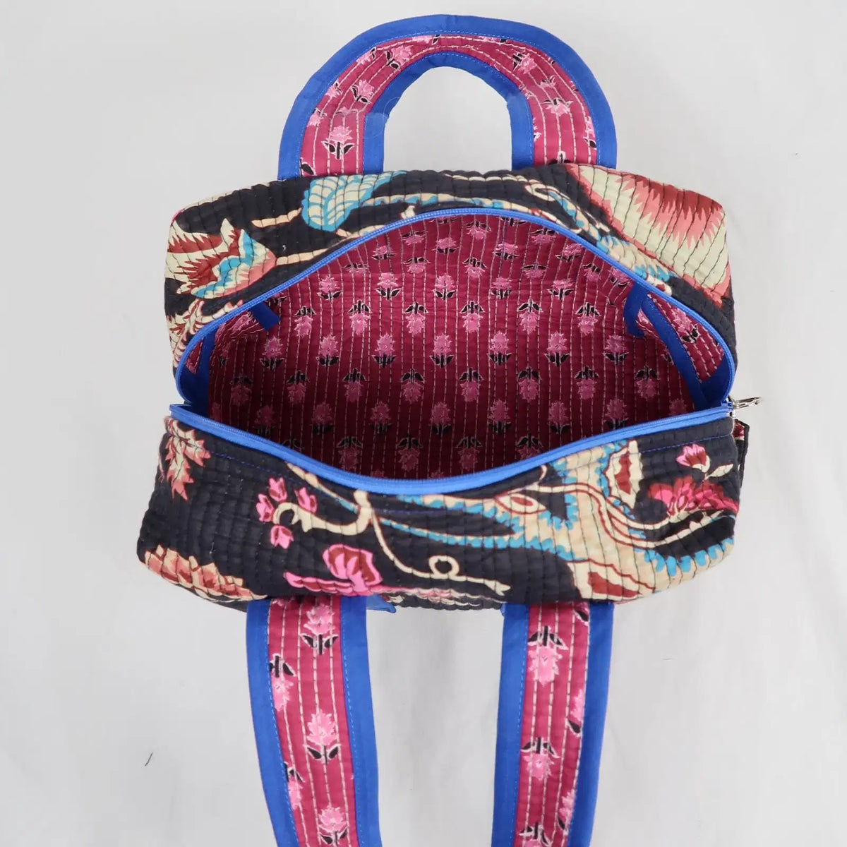 Grande trousse de toilette VICTORIA avec fermeture zippée bleu 