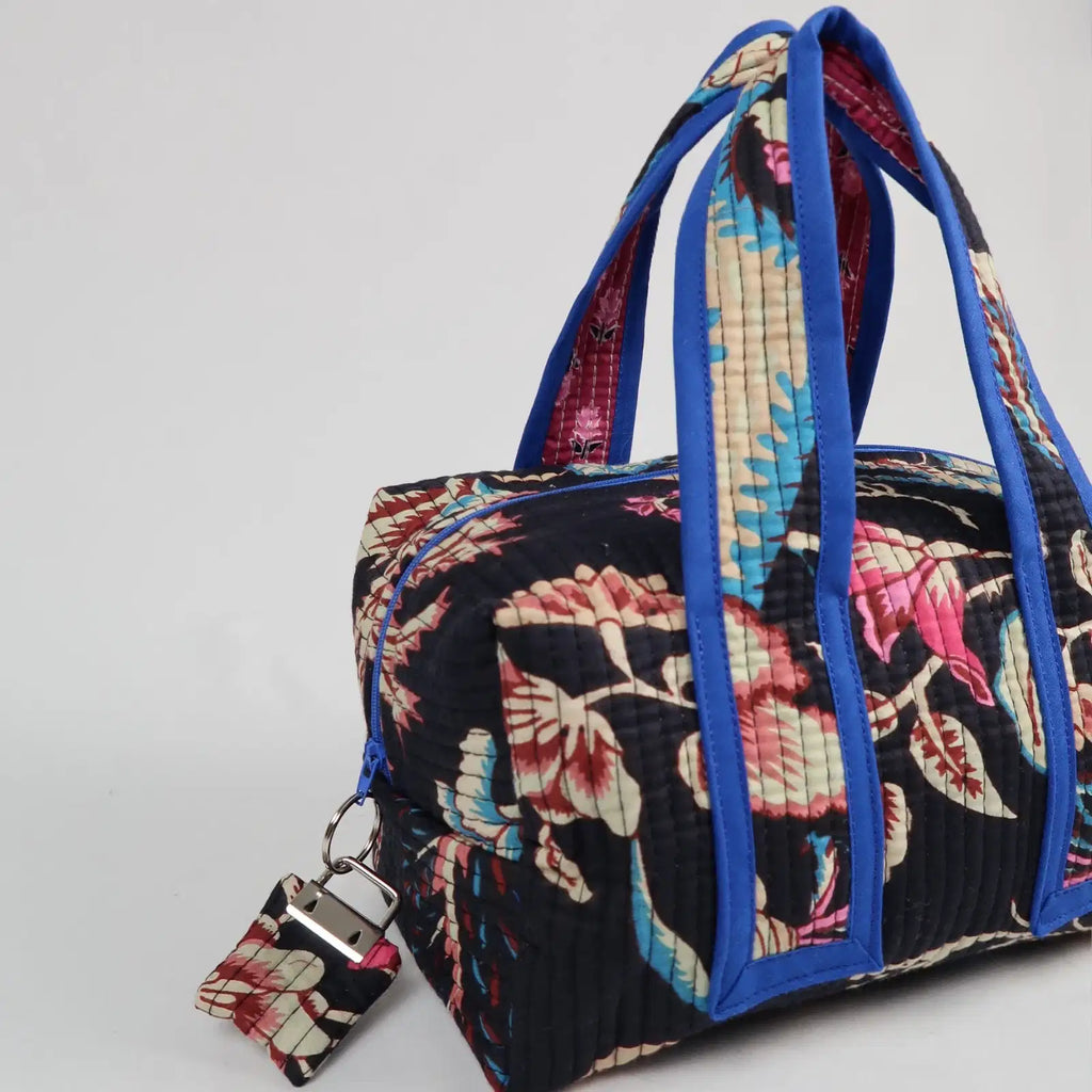 Grande trousse de toilette VICTORIA avec fermeture zippée bleu 