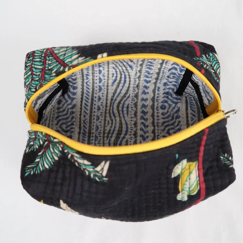 Moyenne trousse de toilette KRUGER avec fermeture zippée jaune  