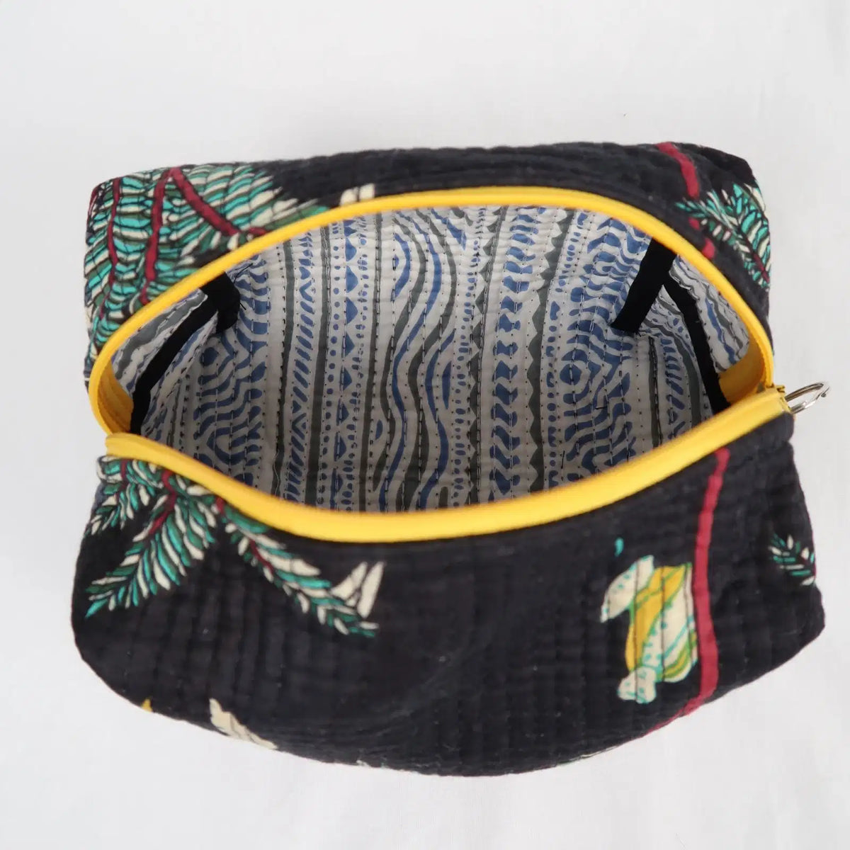 Moyenne trousse de toilette KRUGER avec fermeture zippée jaune  