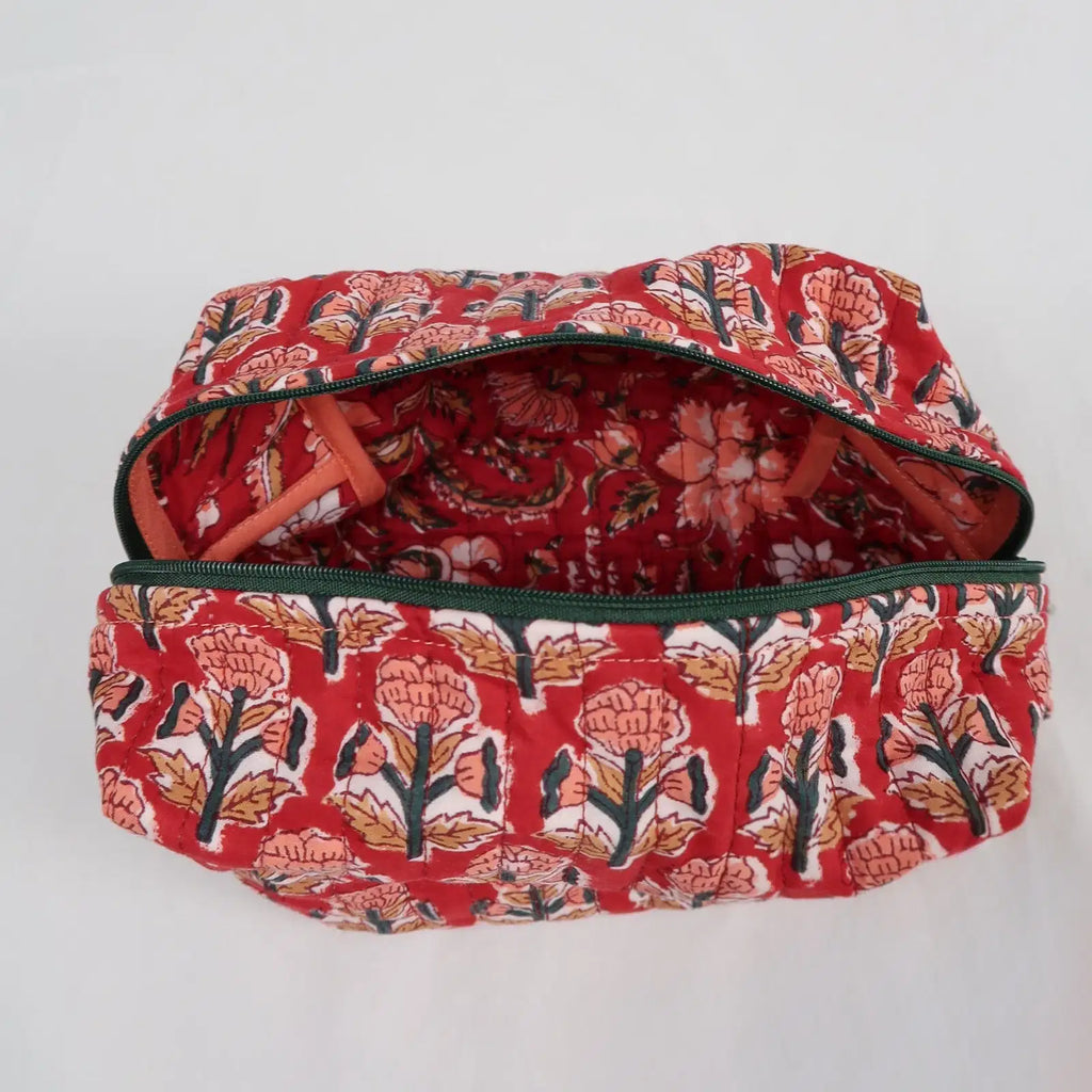 Moyenne trousse de toilette LONDON avec fermeture zippée vert foncé  