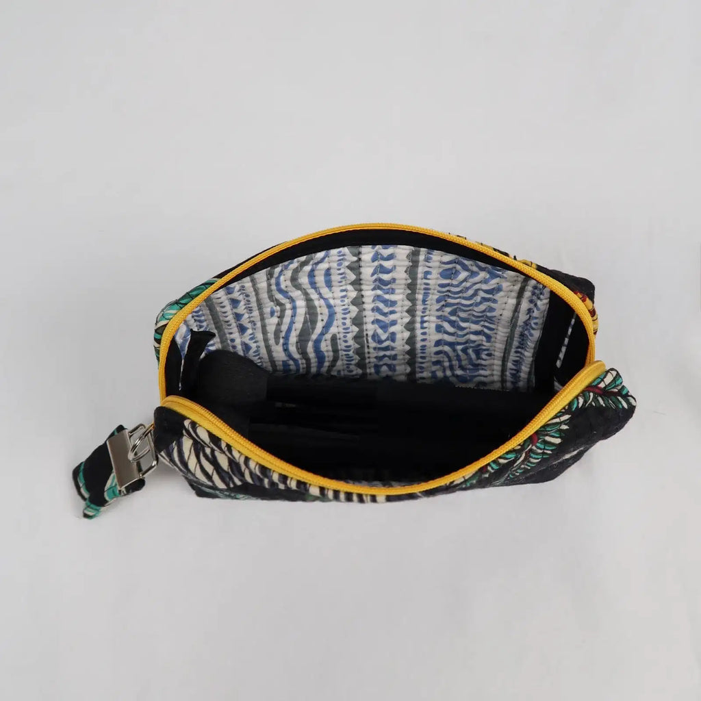 Petite trousse de toilette KRUGER avec fermeture zippée jaune