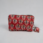 Petite trousse de toilette LONDON avec fermeture zippée vert foncé