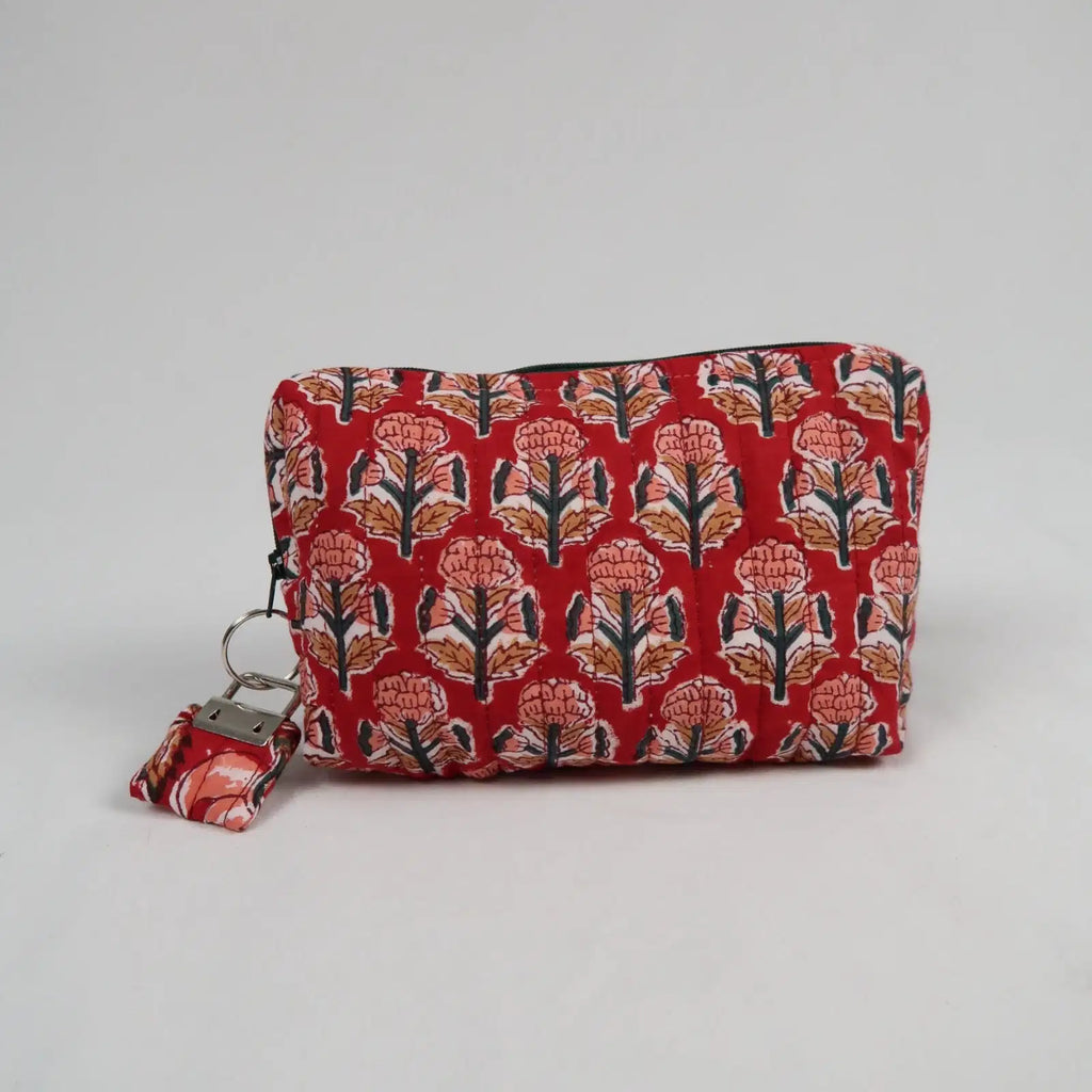 Petite trousse de toilette LONDON avec fermeture zippée vert foncé