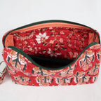 Petite trousse de toilette LONDON avec fermeture zippée vert foncé