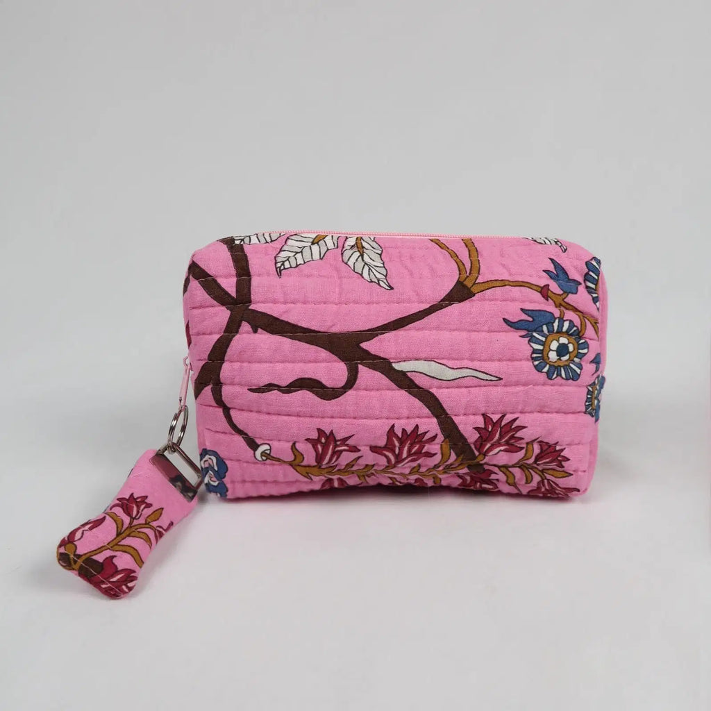 Petite trousse de toilette LOS ANGELES avec fermeture zippée rose