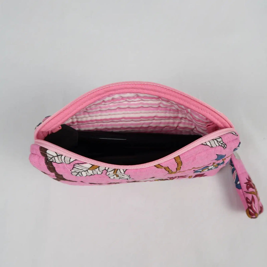 Petite trousse de toilette LOS ANGELES avec fermeture zippée rose