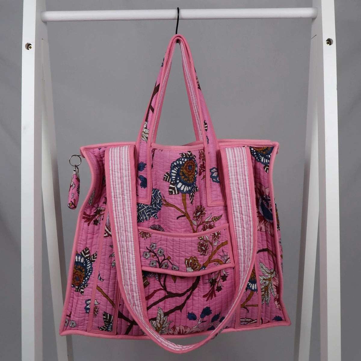 Sac LOS ANGELES avec fermeture zippée rose 