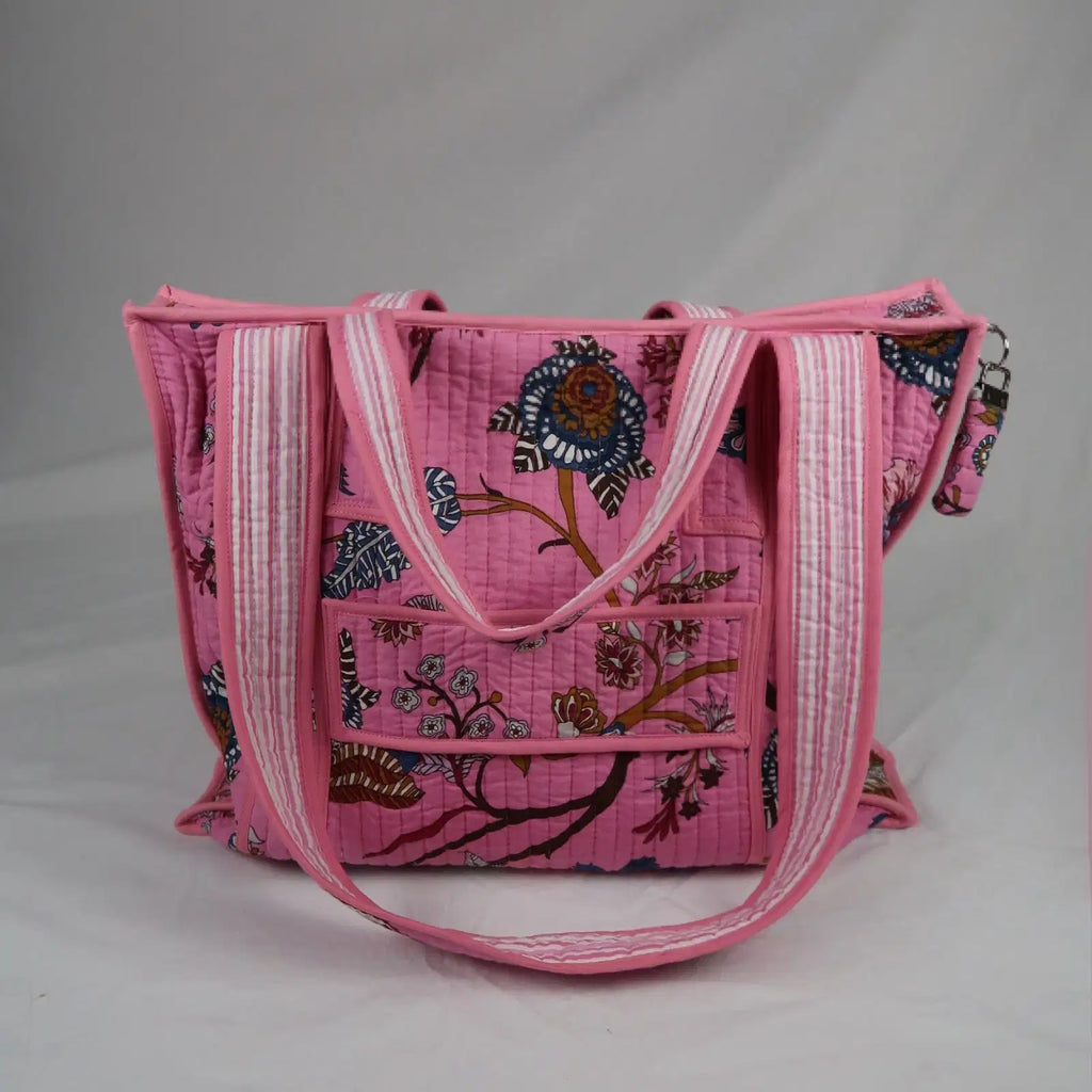 Sac LOS ANGELES avec fermeture zippée rose 