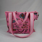 Sac LOS ANGELES avec fermeture zippée rose 