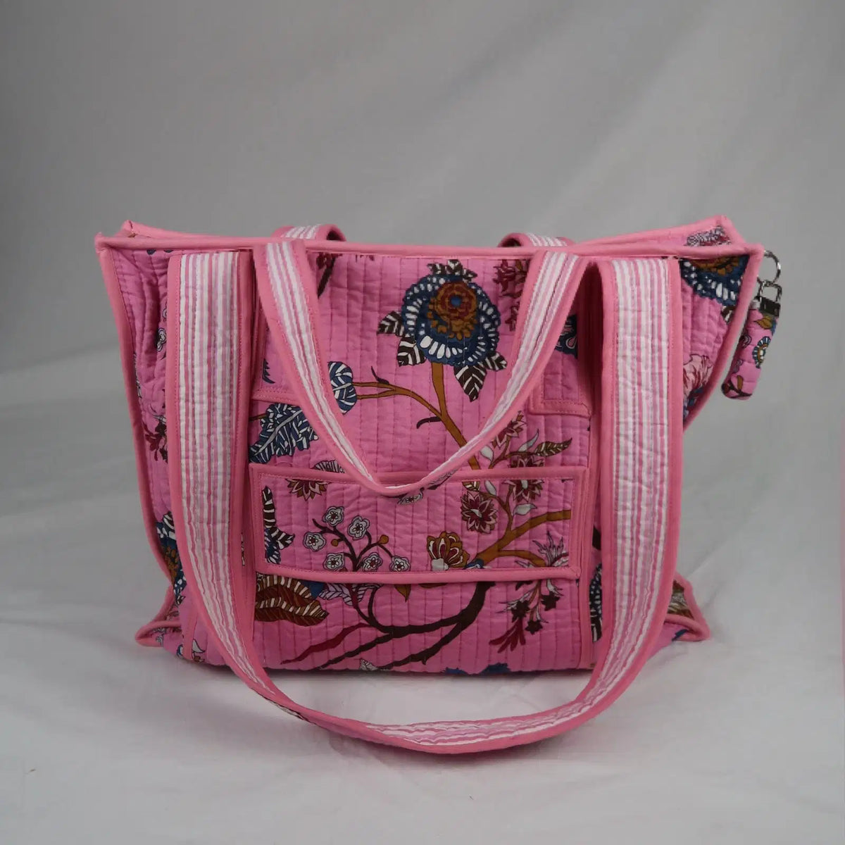 Sac LOS ANGELES avec fermeture zippée rose 