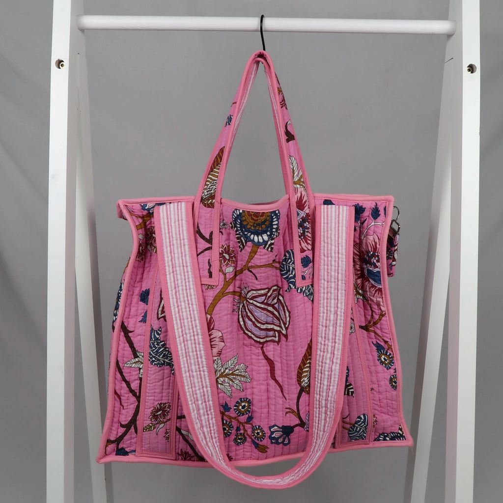 Sac LOS ANGELES avec fermeture zippée rose 