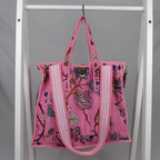 Sac LOS ANGELES avec fermeture zippée rose 