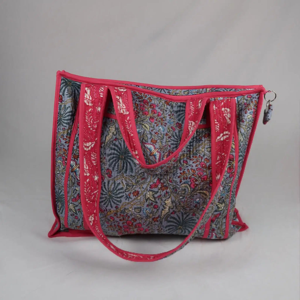 Sac MAHÉ avec fermeture zippée fuchsia 