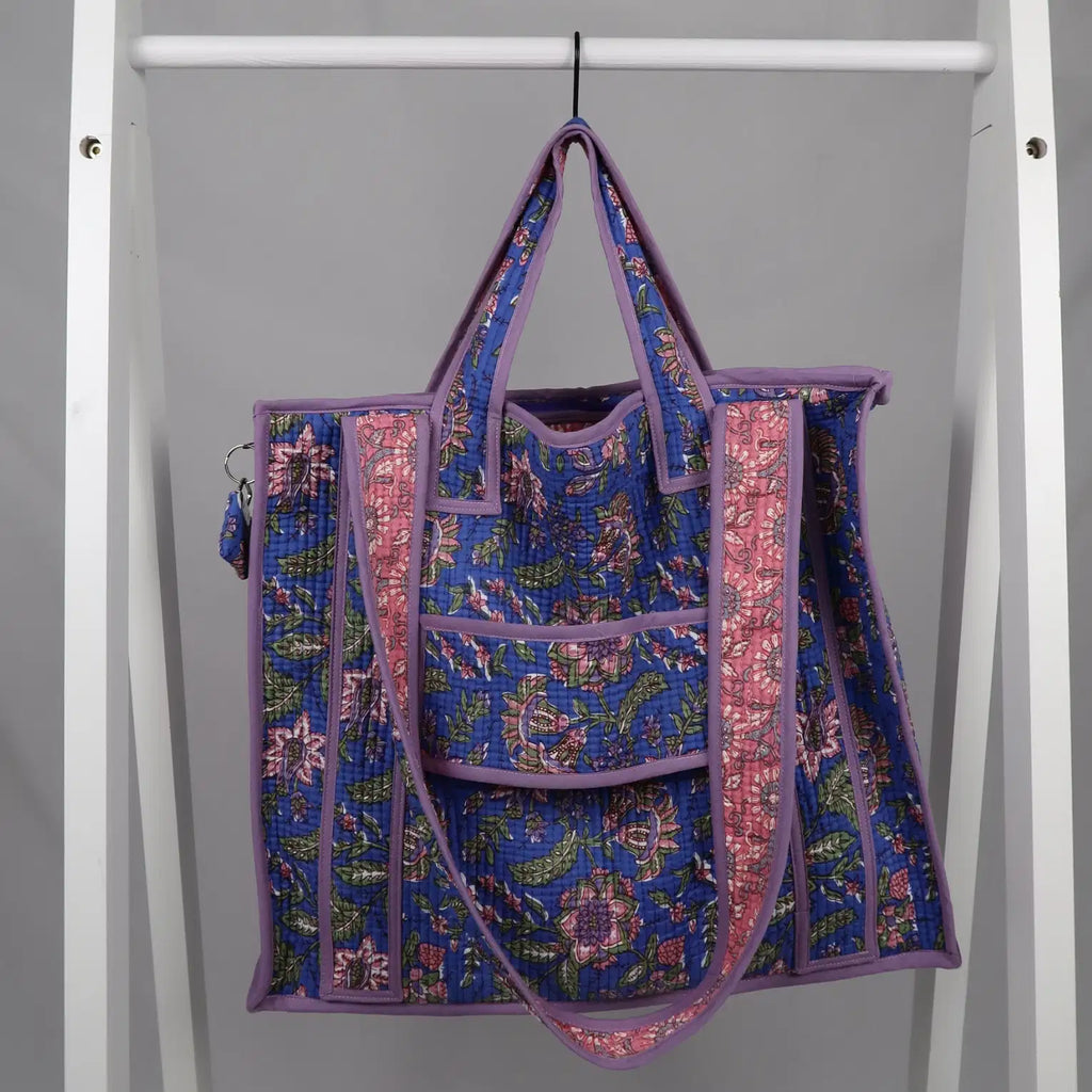Sac PONDICHERY avec fermeture zippée violet