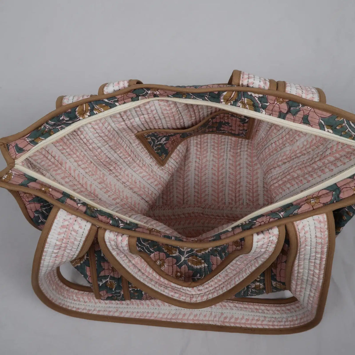 Sac PARIS avec fermeture zippée beige 