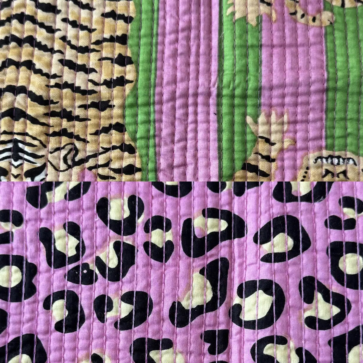 Tissu BOMBAY réversible, présenté sur ses deux faces