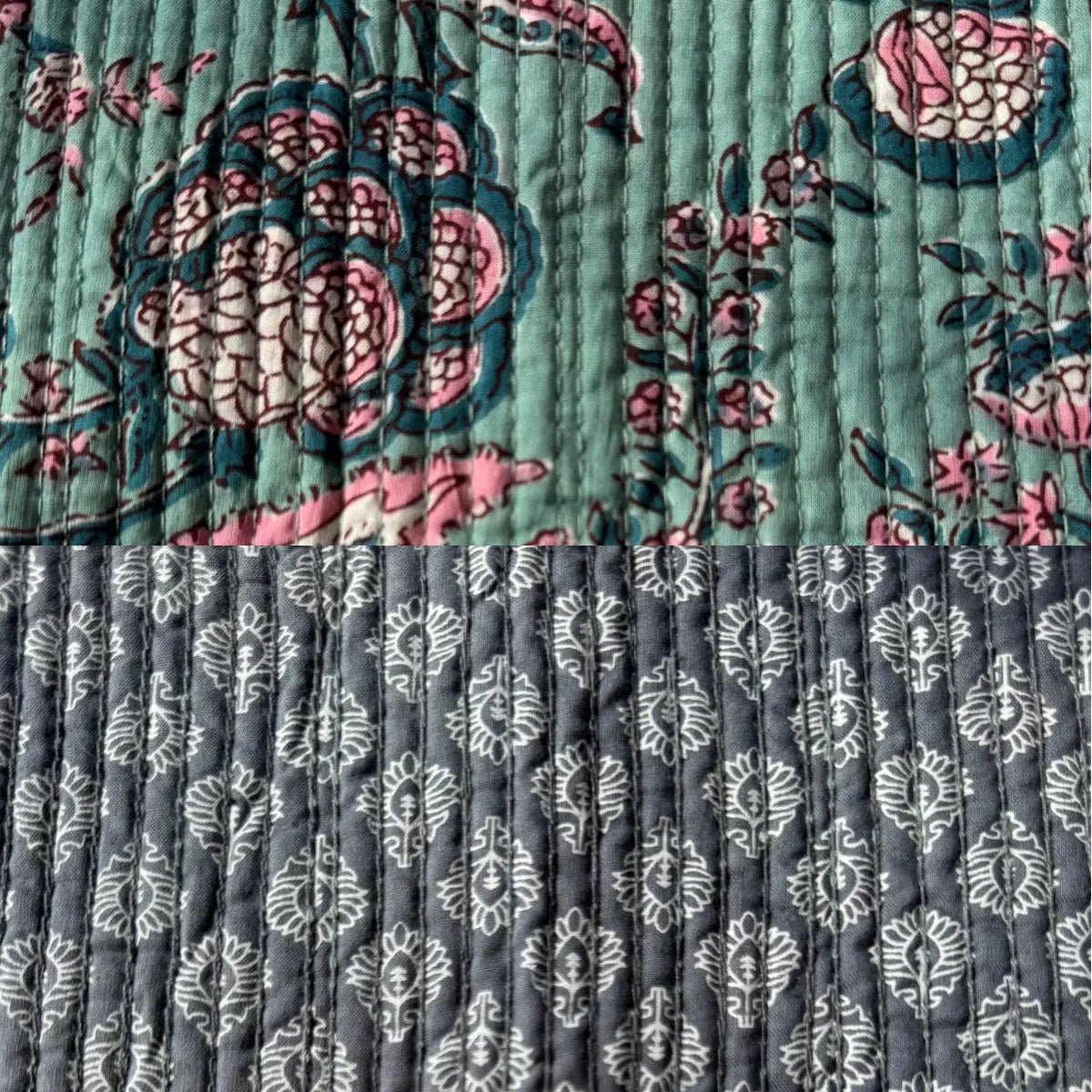 Tissu KOCHI réversible, présenté sur ses deux faces