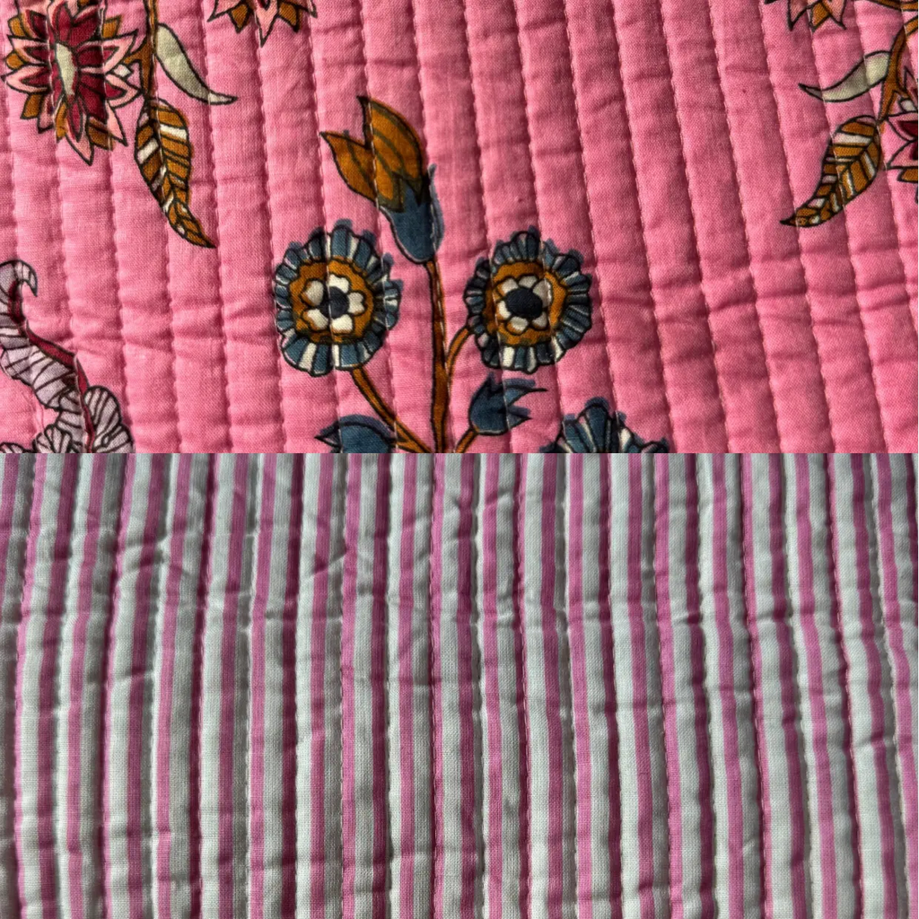 Tissu LOS ANGELES réversible, présenté sur ses deux faces