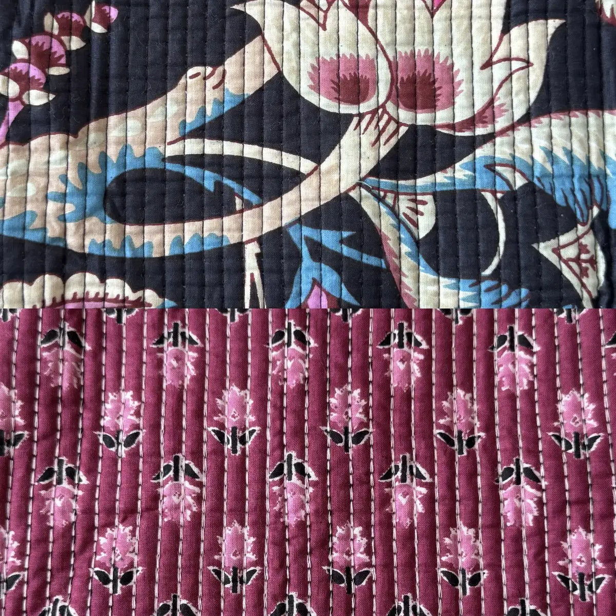 Tissu VICTORIA réversible, présenté sur ses deux faces